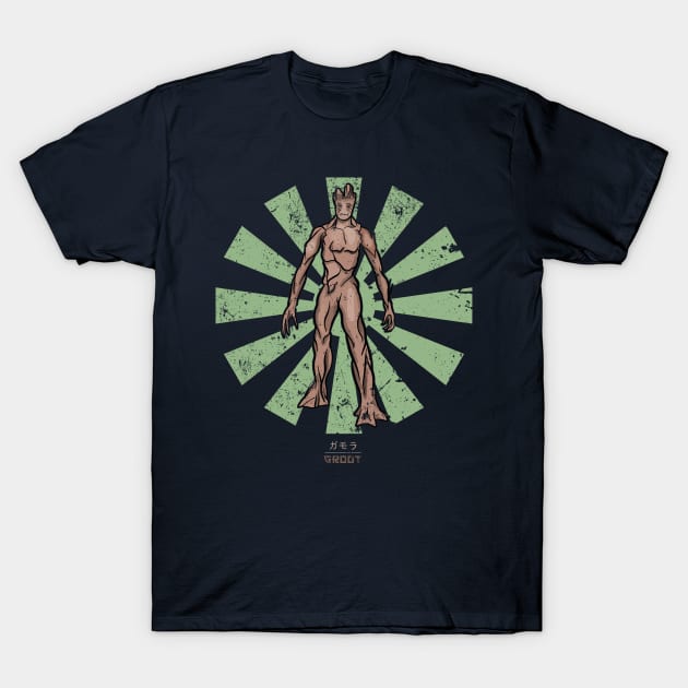 Groot Retro Japanese Guardians Of The Galaxy T-Shirt by Nova5